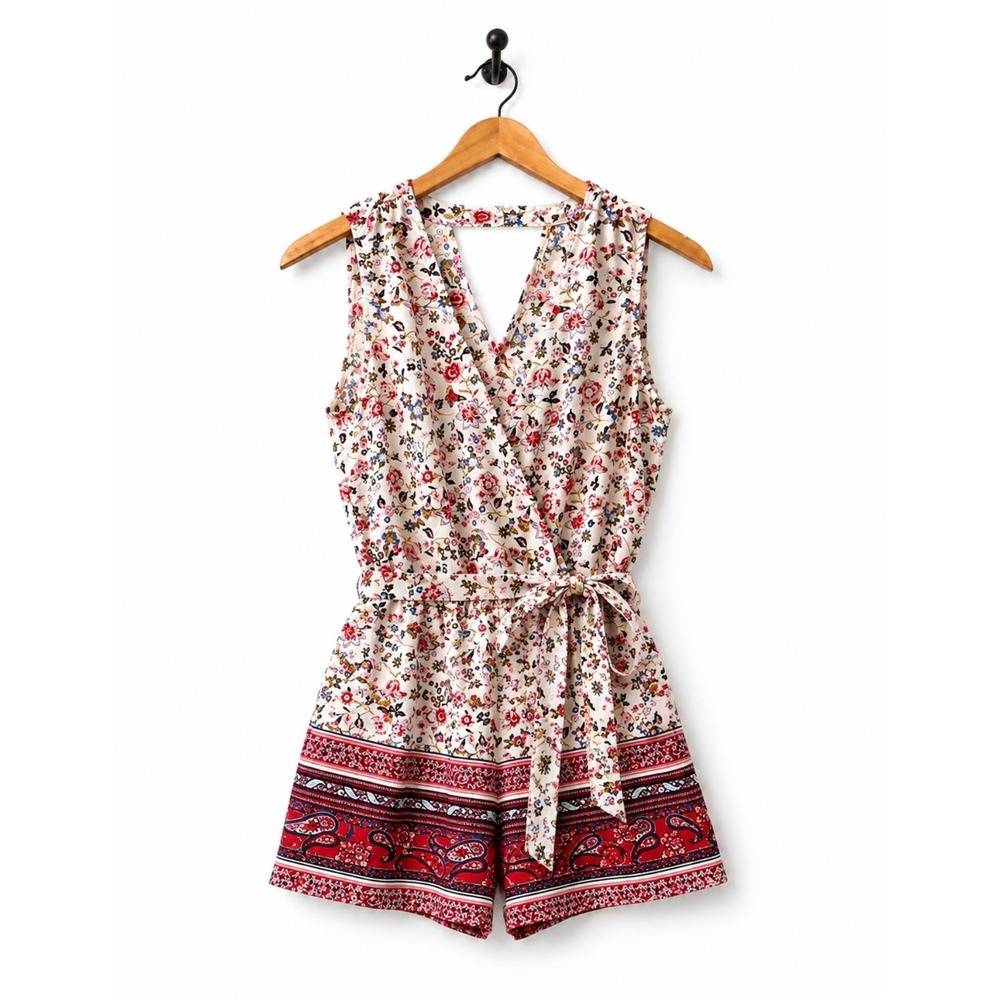 BEBOP Be You Be Free Floral Sleeveless Romper Size M